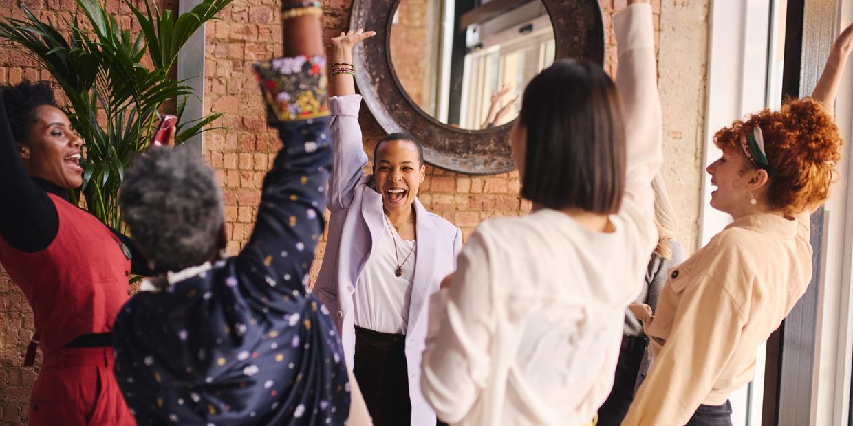 Women celebrating  