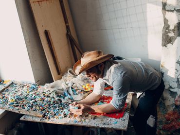 Mosaic Artist Demonstration, Ceramic Artist, Artist Studio