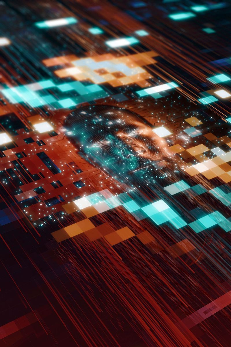 Digital work of Digital image transfer or nft conceptual backgrounds. Useful for technology concepts or nft concept.