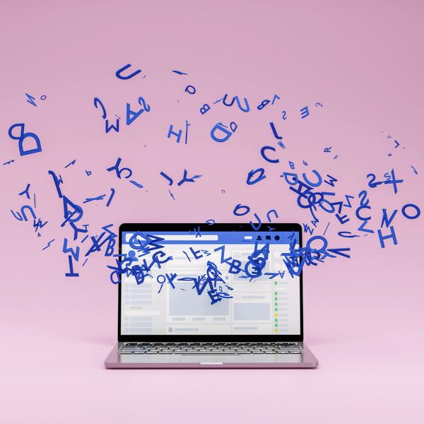 letters circling around a computer screen
