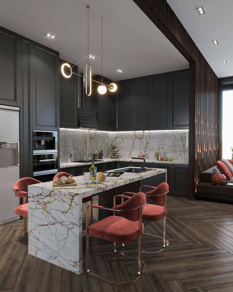 modern marble kitchen