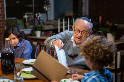 Community celebrating Passover Seder together.
