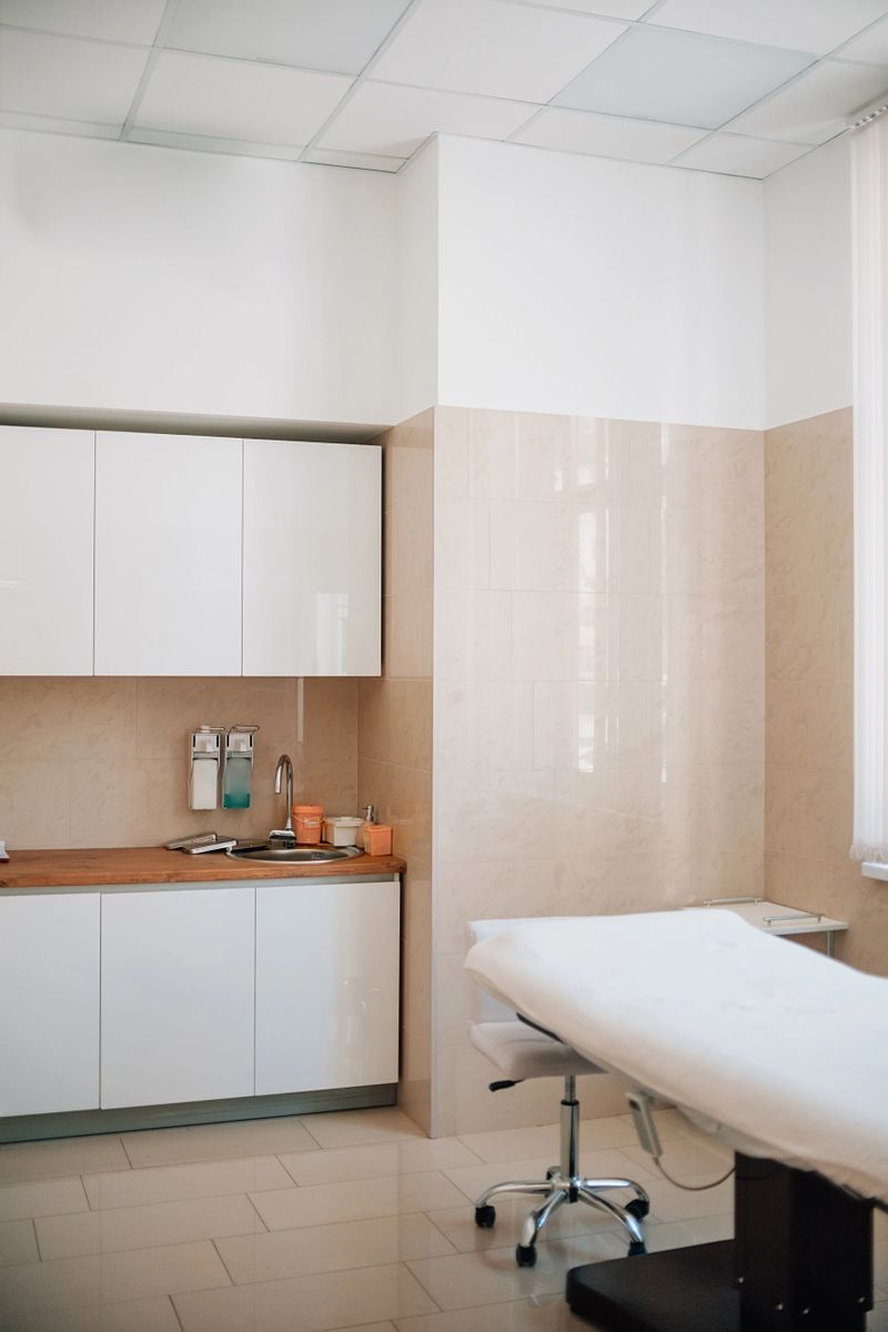 interior of the office of a doctor beautician - esthetician. Horizontal photo. Mock-up. High quality photo