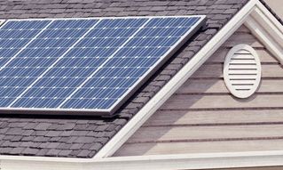 Solar panels installed on a roof.