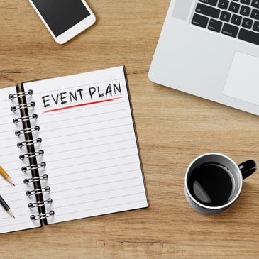 event plan is written in a book