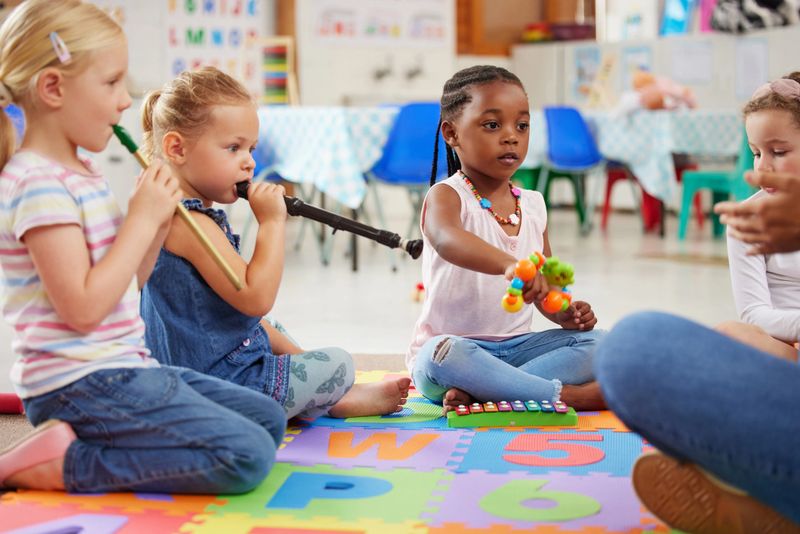 Let them play freely and explore the sounds
