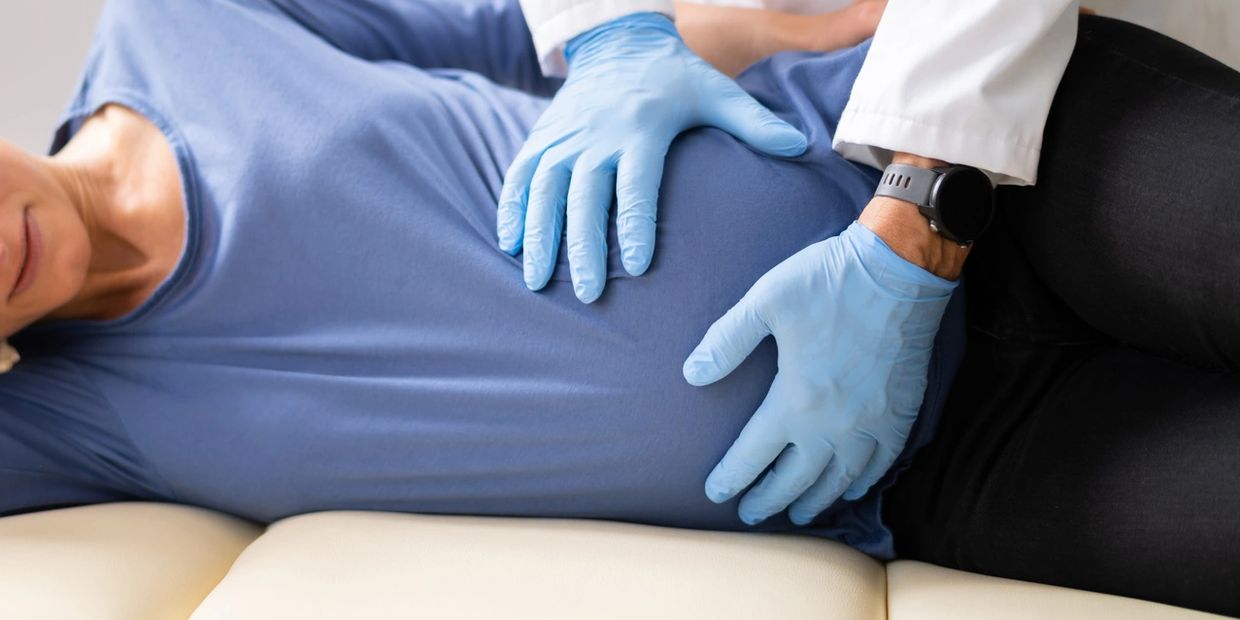 Doctor examining a pregnant woman