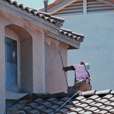 painting exterior stucco house
