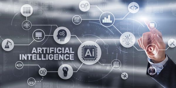 AI penetration testing concept showing artificial intelligence interface,.