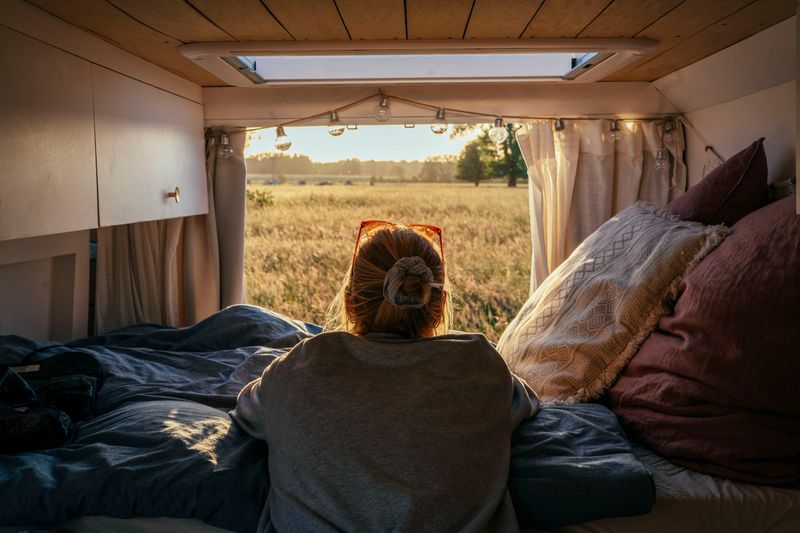 Woman relaxing in a luxurious furnished