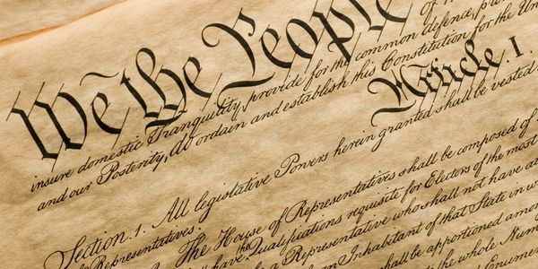 The header of the Constitution of the United States of America