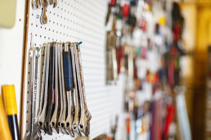 Construction Site USA Building Tools, Crescent Wrenches, Pliers, Screwdrivers, Wrenches, Safety Gear and Equipment Photo Series
