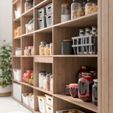 Curated living and organized spaces.  