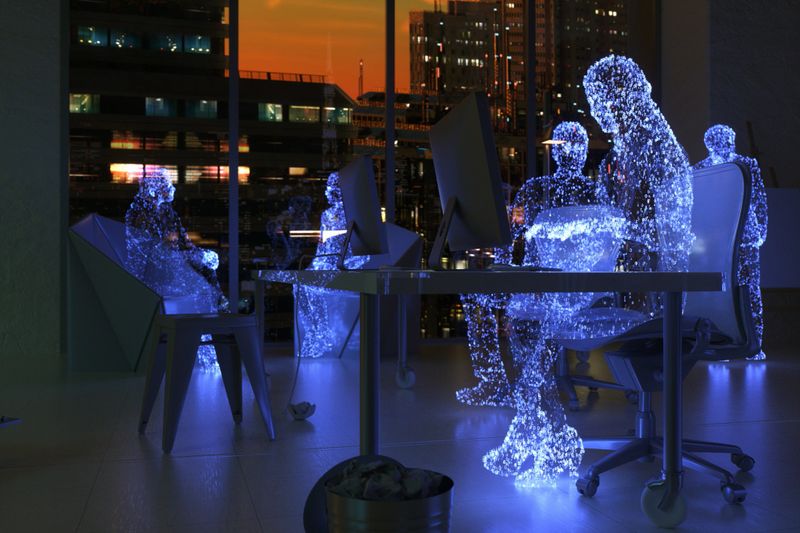 Digital human 3d rending idea