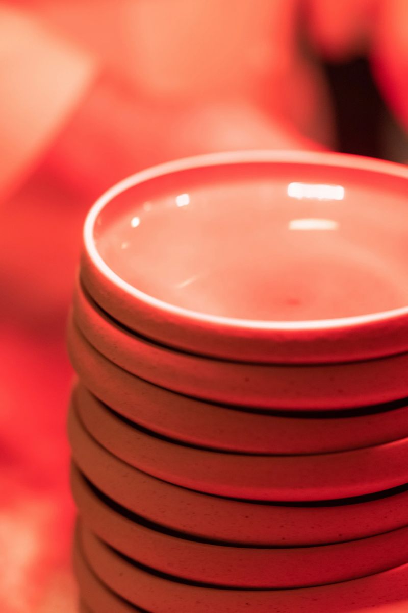 Plates in a Restaurant.