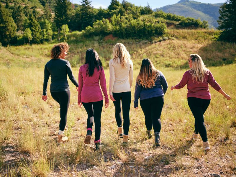 A group of women friends enjoying the outdoors.