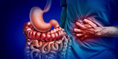 this shows the pain that an unhealthy gut or constipation causes