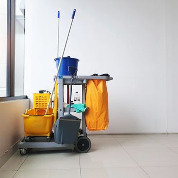 Janitorial equipment in an commercial setting