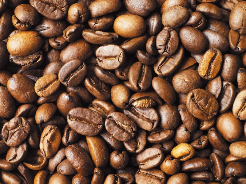 Close up of coffee beans