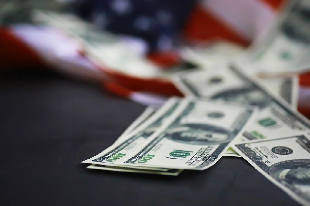 Money laying on a table