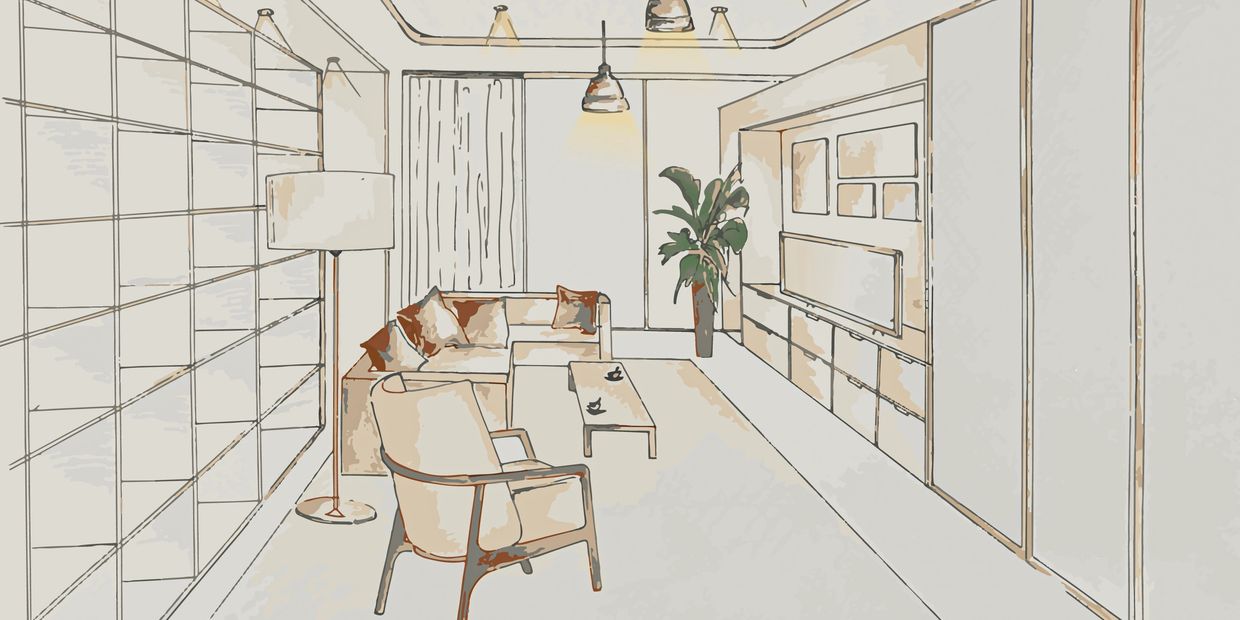 Home Hall sketch  drawing  