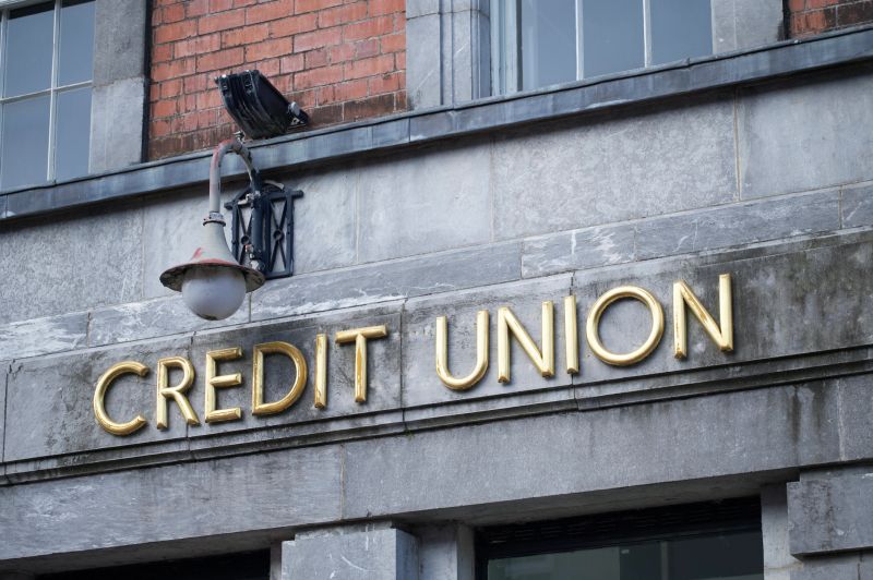 Credit s union sign on stone wall