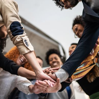 group of people working together