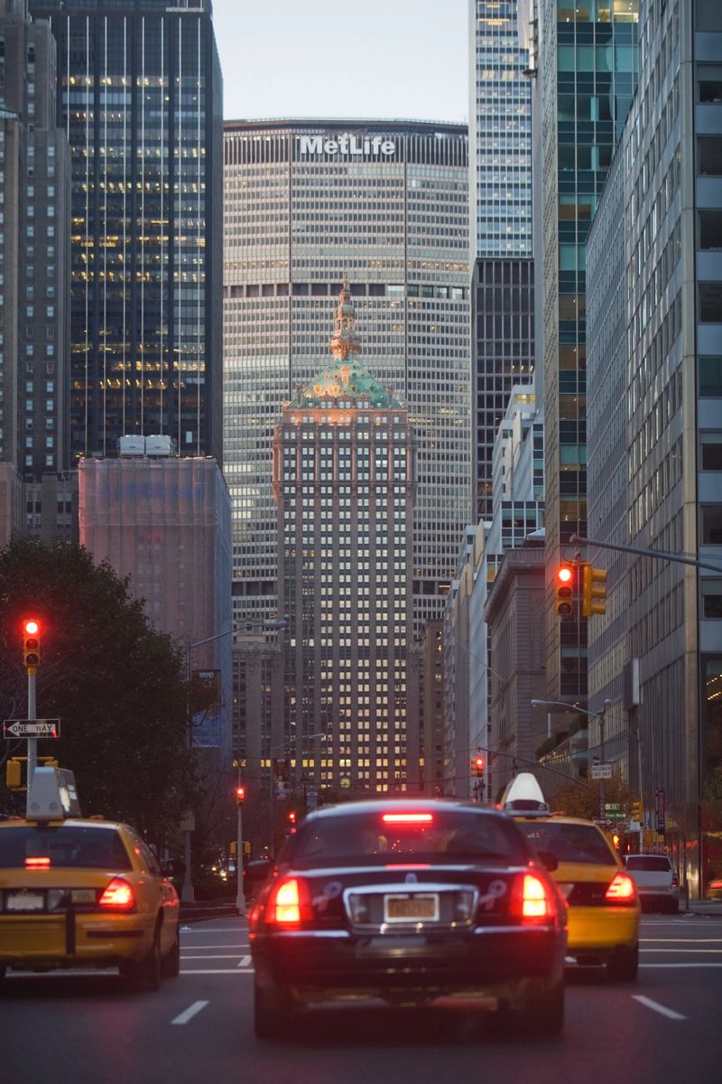 Cars on Park Avenue, New York, USA