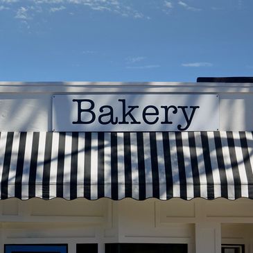 The word bakery is written on the wall