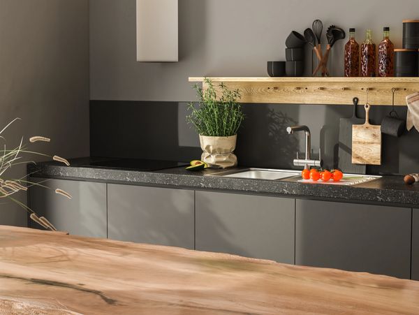 Granite countertop with precision edge finishing, emphasizing luxury craftsmanship and long-lasting performance by Prime Marble NYC.