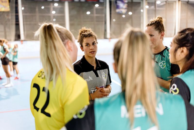 Training of the women's handball team
