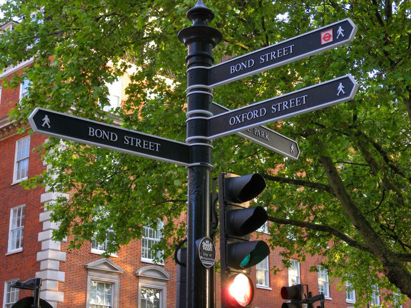 Street sign in Mayfair, London, UK