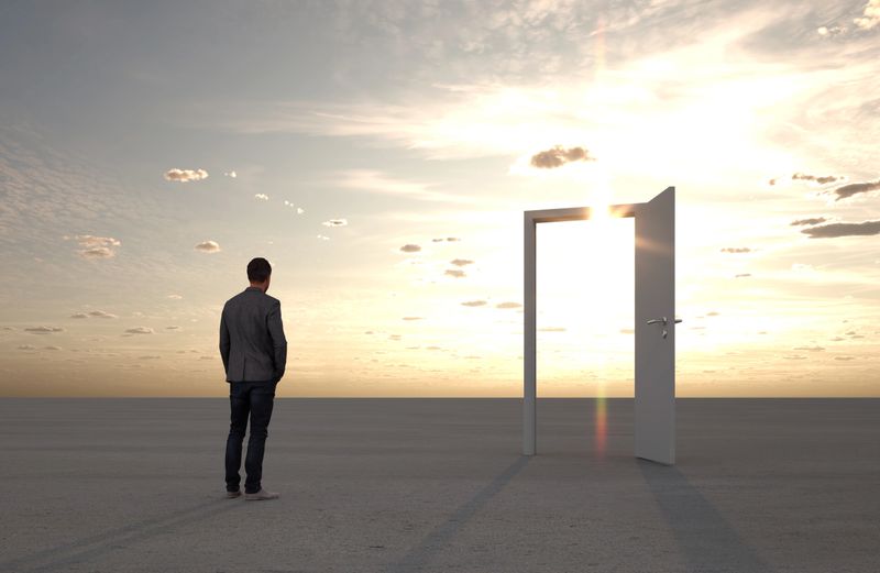 abstract businessman in front of background - 3D Illustration