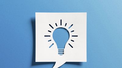 a cutout of a bulb in white color 