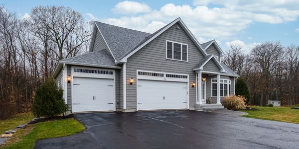 Large asphalt driveway