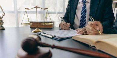 closeup shot of a gavel on the table 