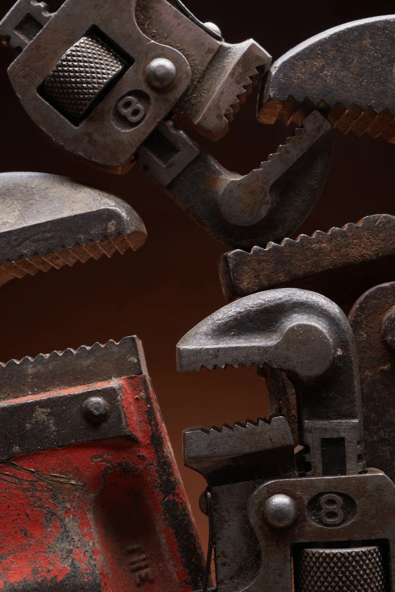Various sizes of pipe wrenches in Golden, Colorado, United States