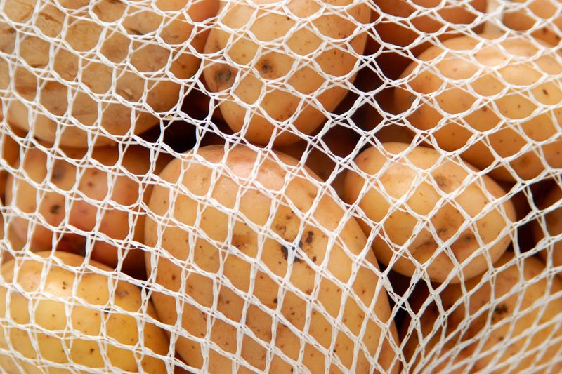 Abstract image of packed potatoes