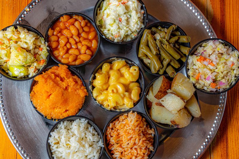 A variety of food items are displayed in an appetizing way.