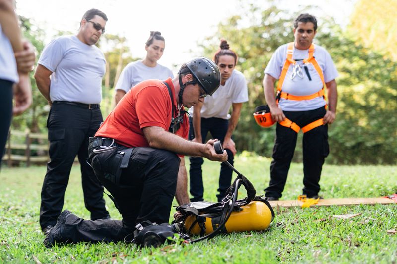 A day in the life of aspiring rescue firefighters in hands-on training in Brazil