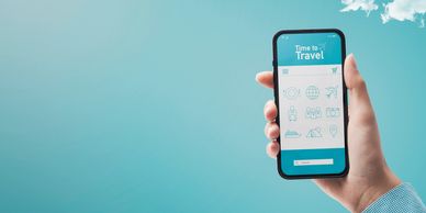 Travel booking system phone app
