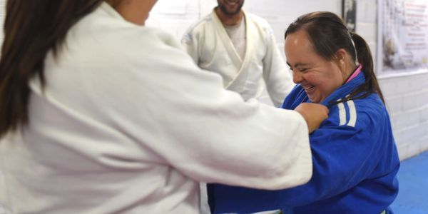 Students practicing Judo & Jujitsu