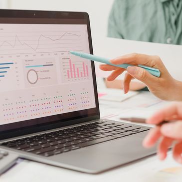 HR analytics dashboard on laptop for workforce planning.