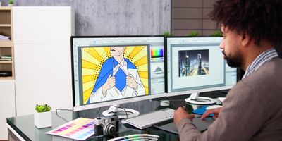 Creating a story for a brand by graphic designer