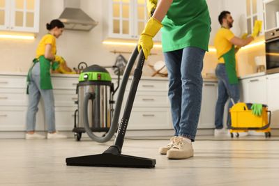 marble floor vacuuming 