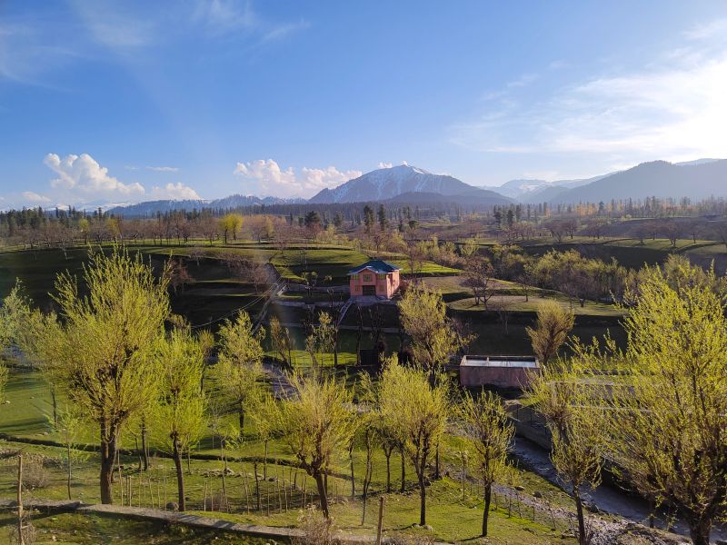 Kashmir, India - April 26 2021 : tourist in the valley of kashmir.