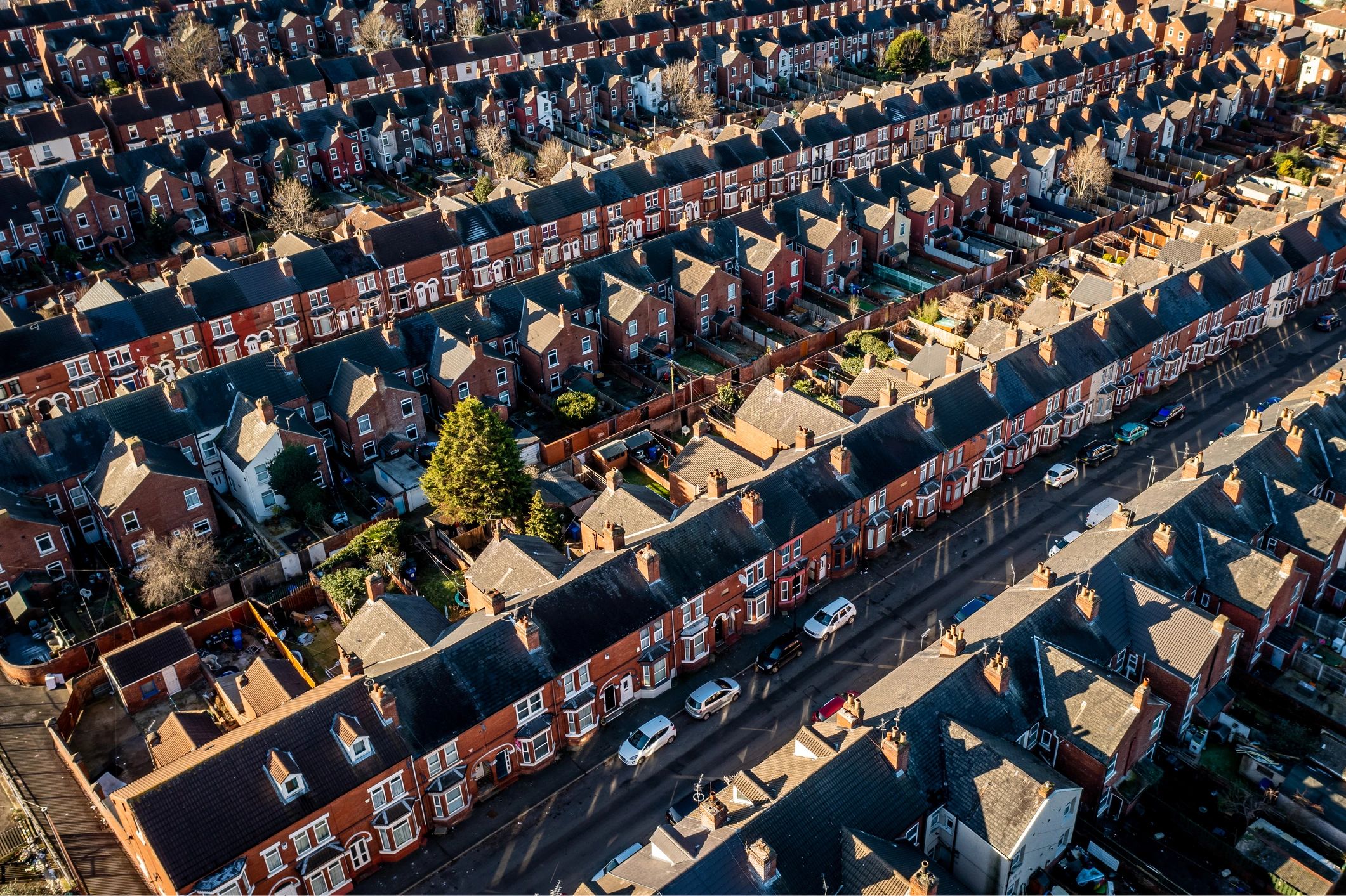 Domestic property’s in Sheffield from above 