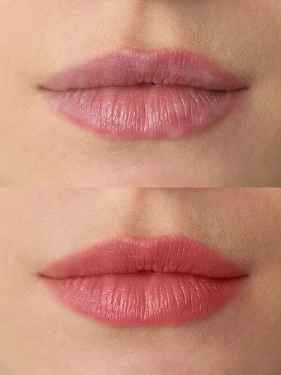 Healed  lip neutralization showing a brighter, natural lip tone at FabULash Artistry. 