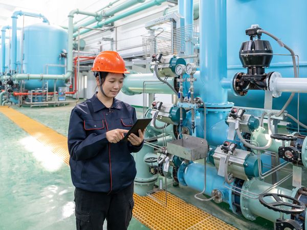 A worker on a pump-off control job in TX