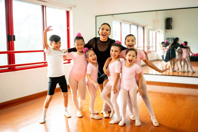 Portrait of ballet class at the dance studio
